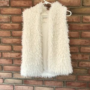 Aéropostale, S, white, Sherpa, hooded, vest